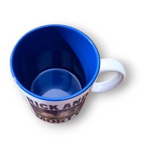 Rick and Morty 20oz white and blue mug